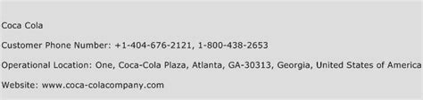coca cola telephone number